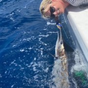 My first Marlin - lucky to catch it on my first ever game fishing trip.